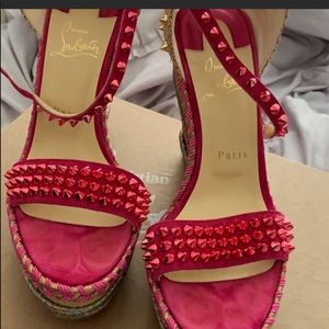 Christian Louboutin wedges (pink)